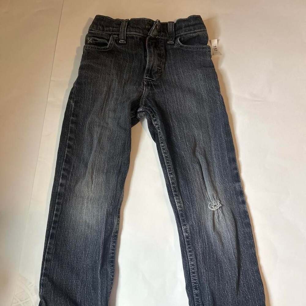 Wrangler Slim Jeans Size 5 Slim Black Distressed Denim